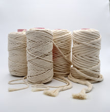 Cargar imagen en el visor de la galería, Algodón Peinado Natural Premium 4 mm Macramé