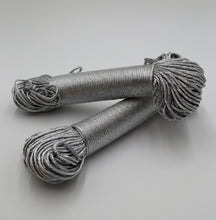 Cargar imagen en el visor de la galería, Cuerda Metalizada Peinada, Silver 5 mm