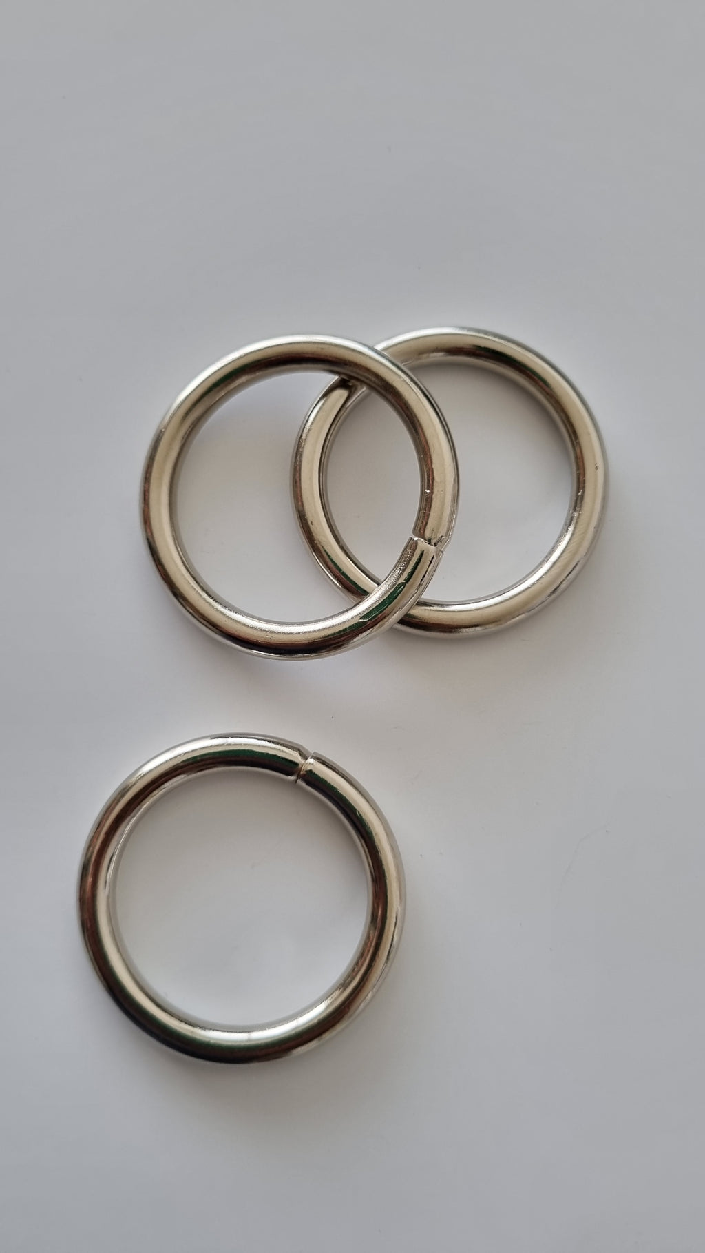 Argollas Metálicas Niqueladas