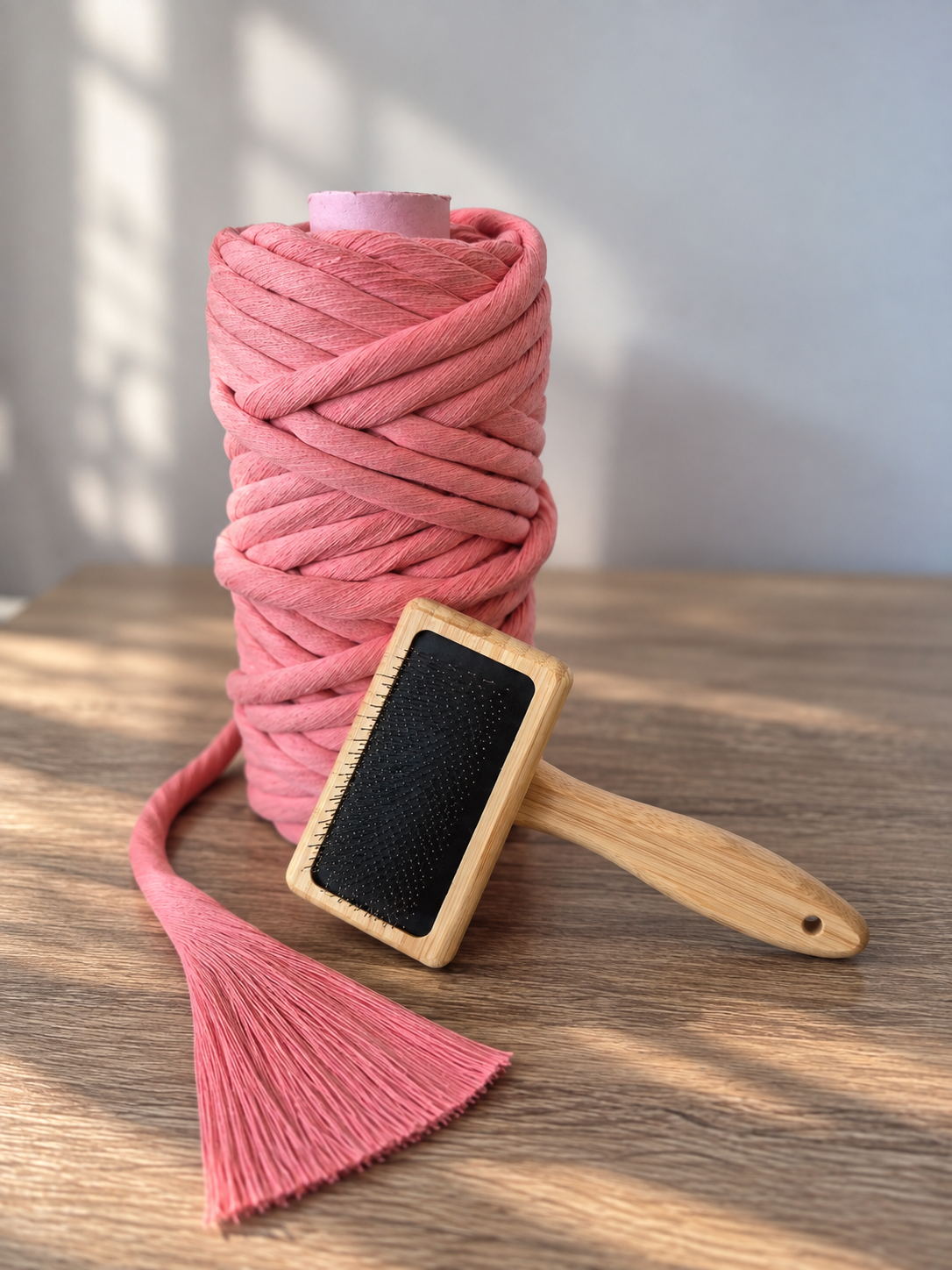 Cepillo de bambú para Macramé