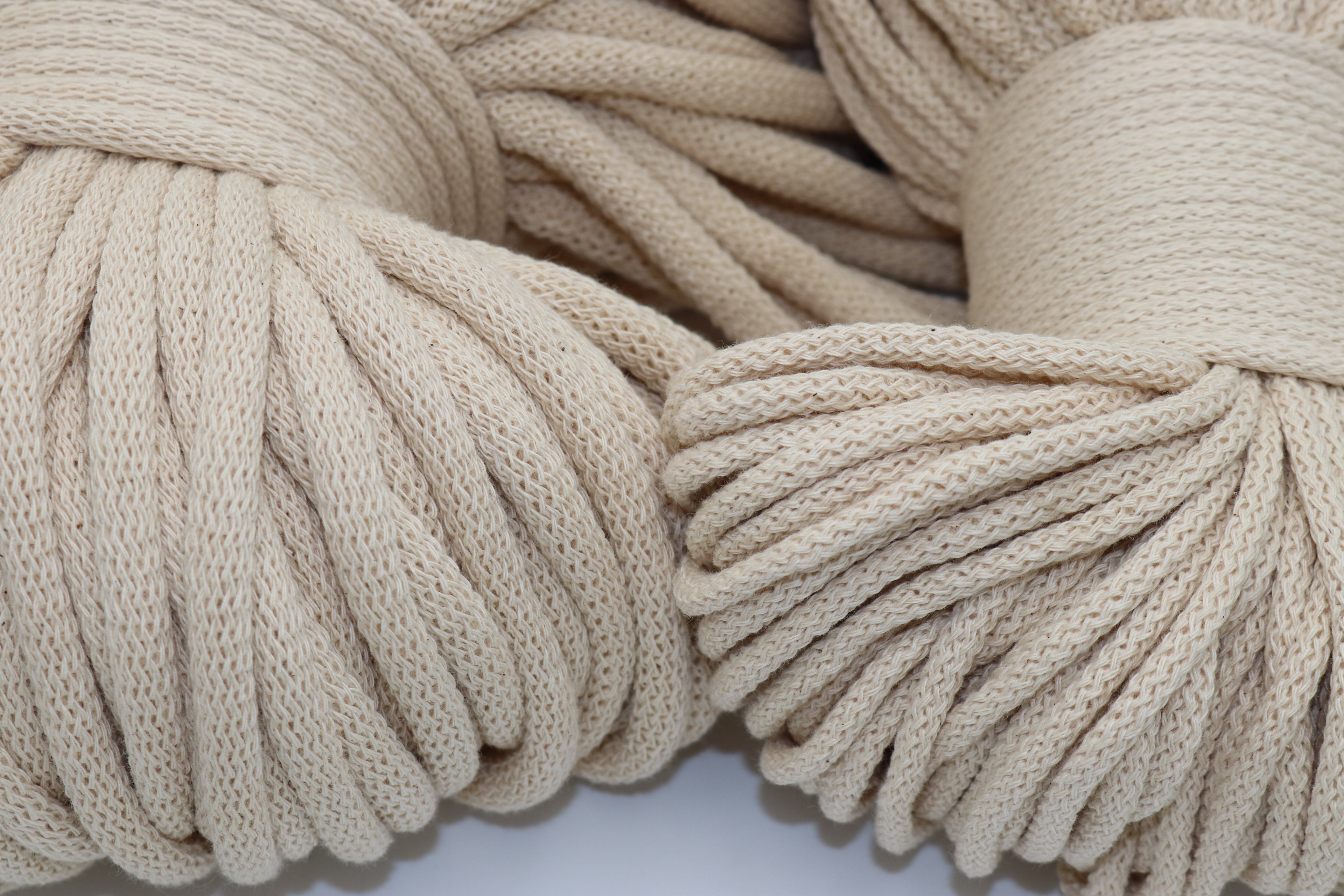 Cordón Trenzado Relleno Soft 5mm de Algodón reciclado 550 grs.