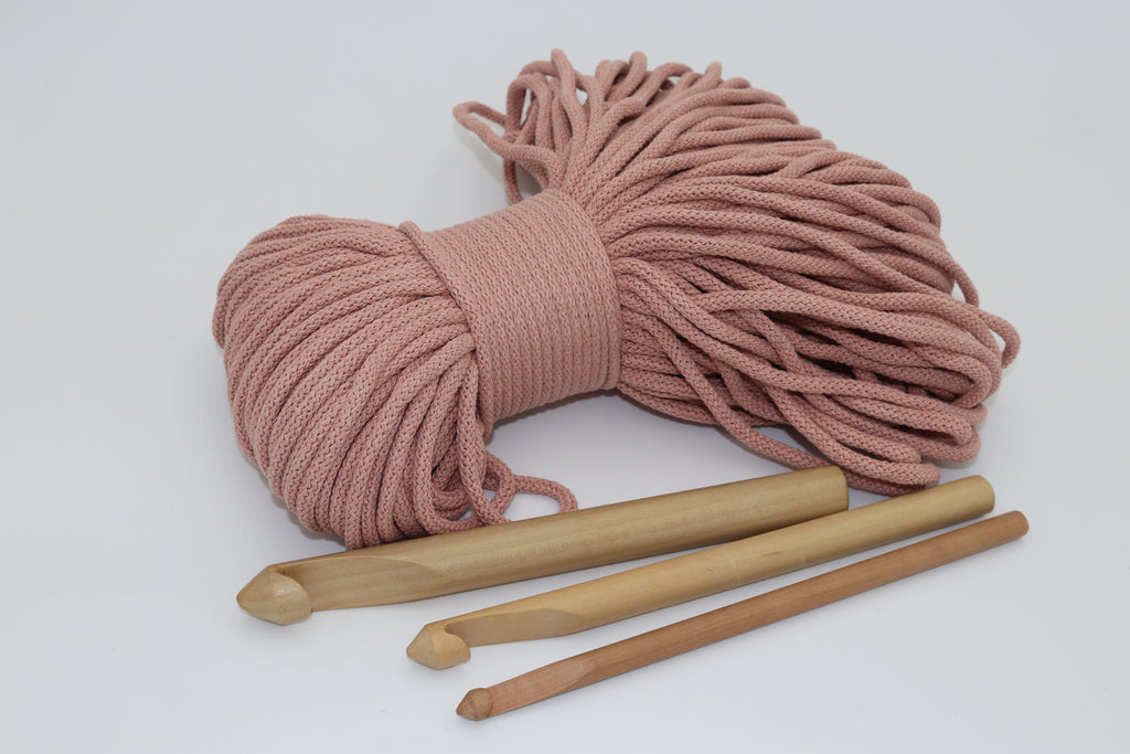 Cordón Trenzado Relleno Soft 5mm de Algodón reciclado 550 grs.