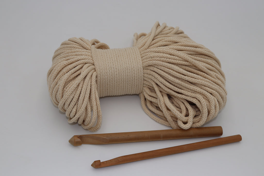 Cordón Trenzado Relleno Soft 5mm de Algodón reciclado 550 grs.