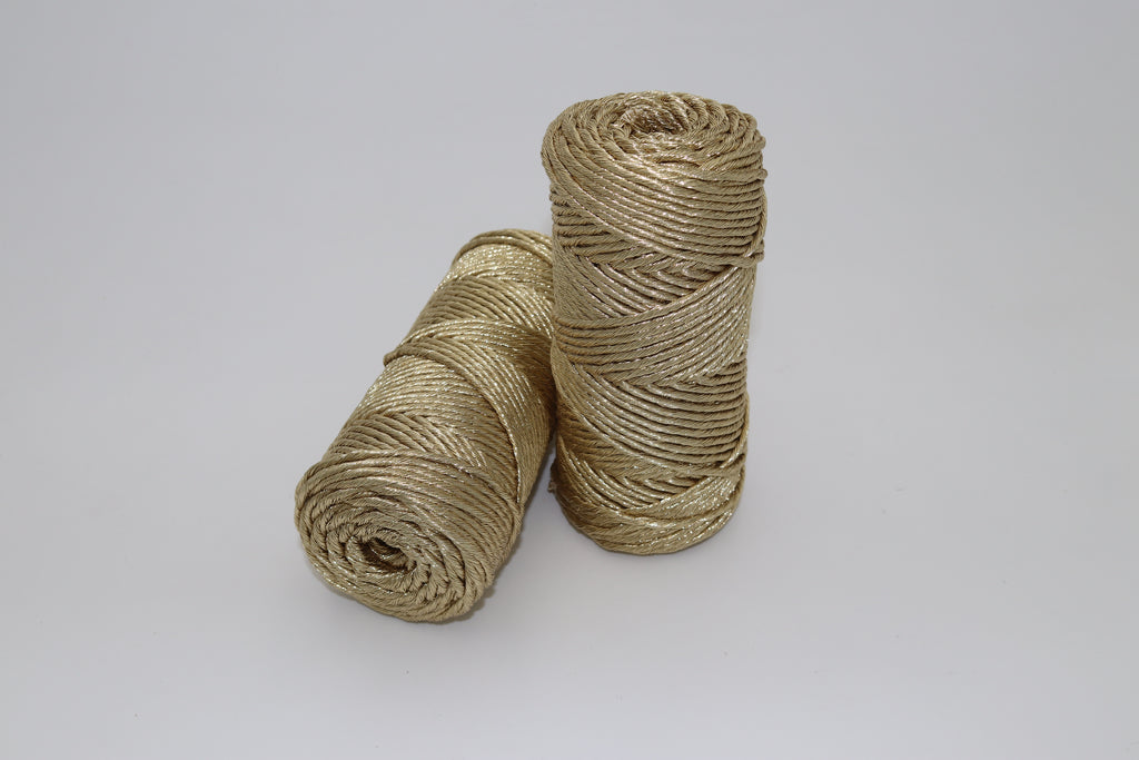 Cuerda Metalizada Gold, Peinada de 3 mm
