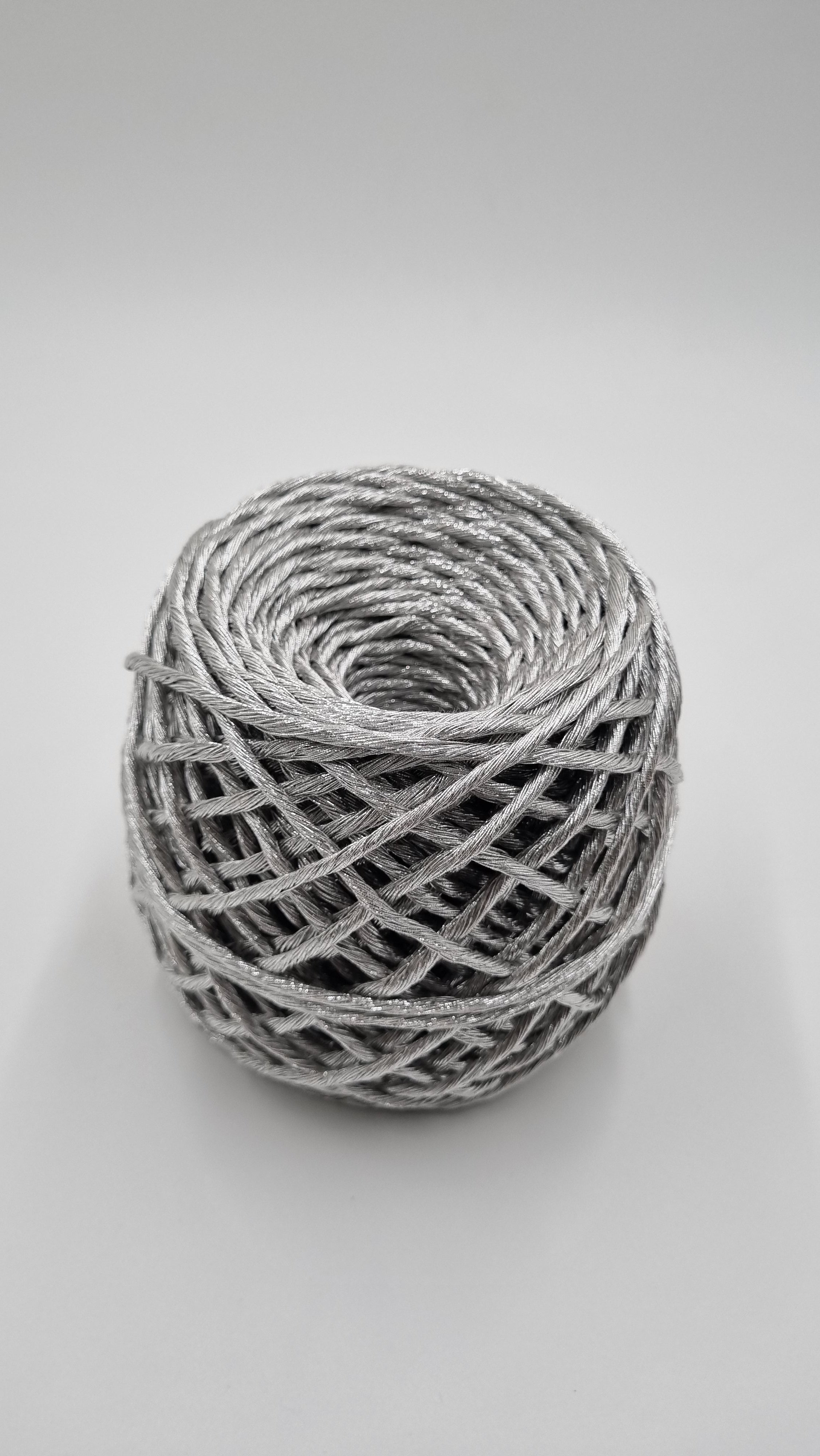 Cuerda Metalizada Peinada, Silver 5 mm