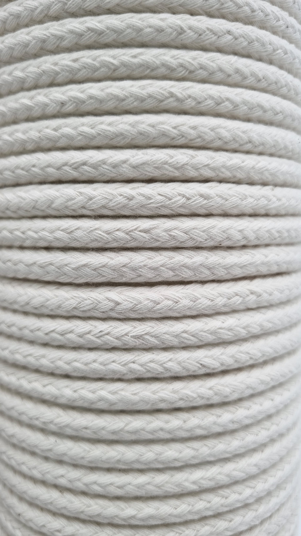 Algodón Trenzado Natural Premium 7mm con alma Macramé 200grs.