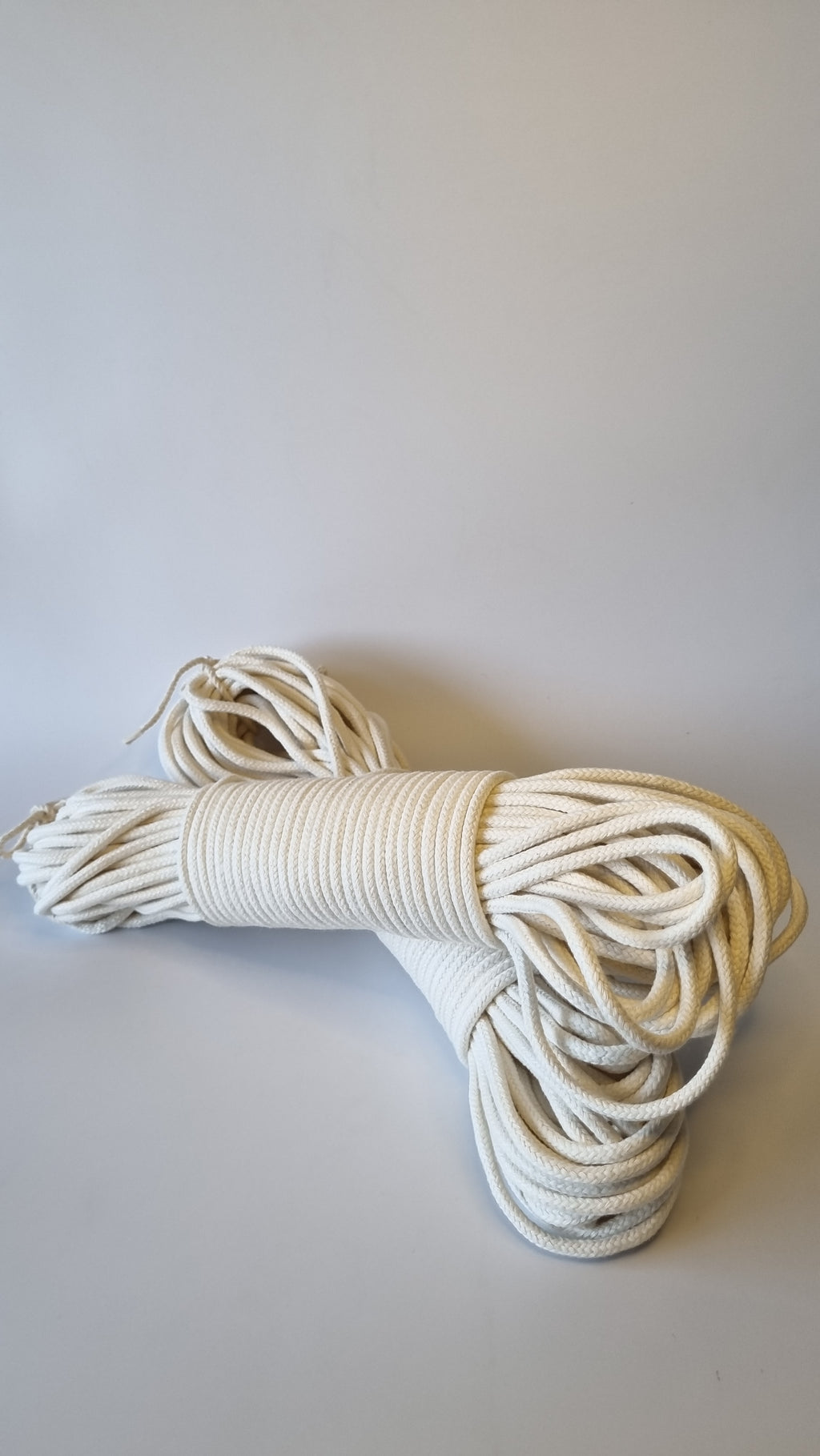 Algodón Trenzado Natural Premium 7mm con alma Macramé 200grs.