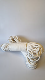 Algodón Trenzado Natural Premium 7mm con alma Macramé 200grs.