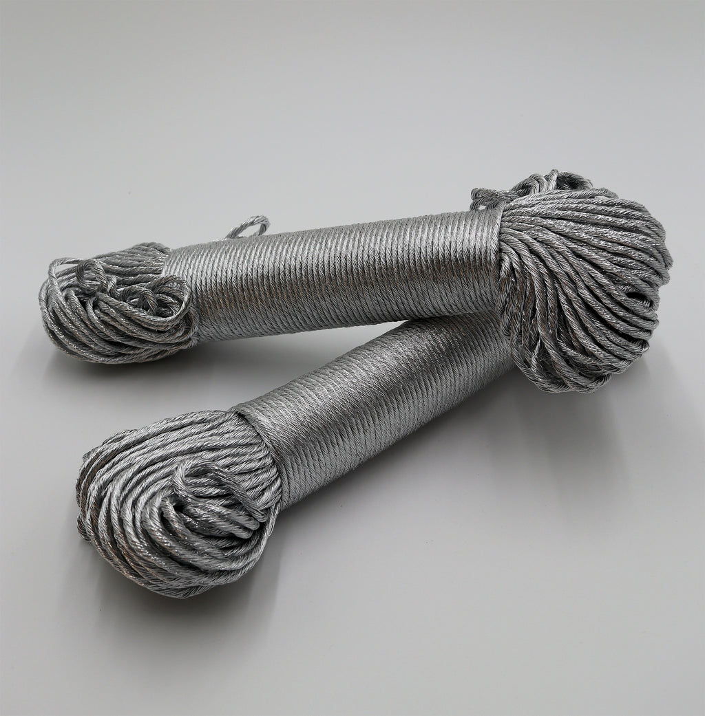 Cuerda Metalizada Peinada, Silver 5 mm