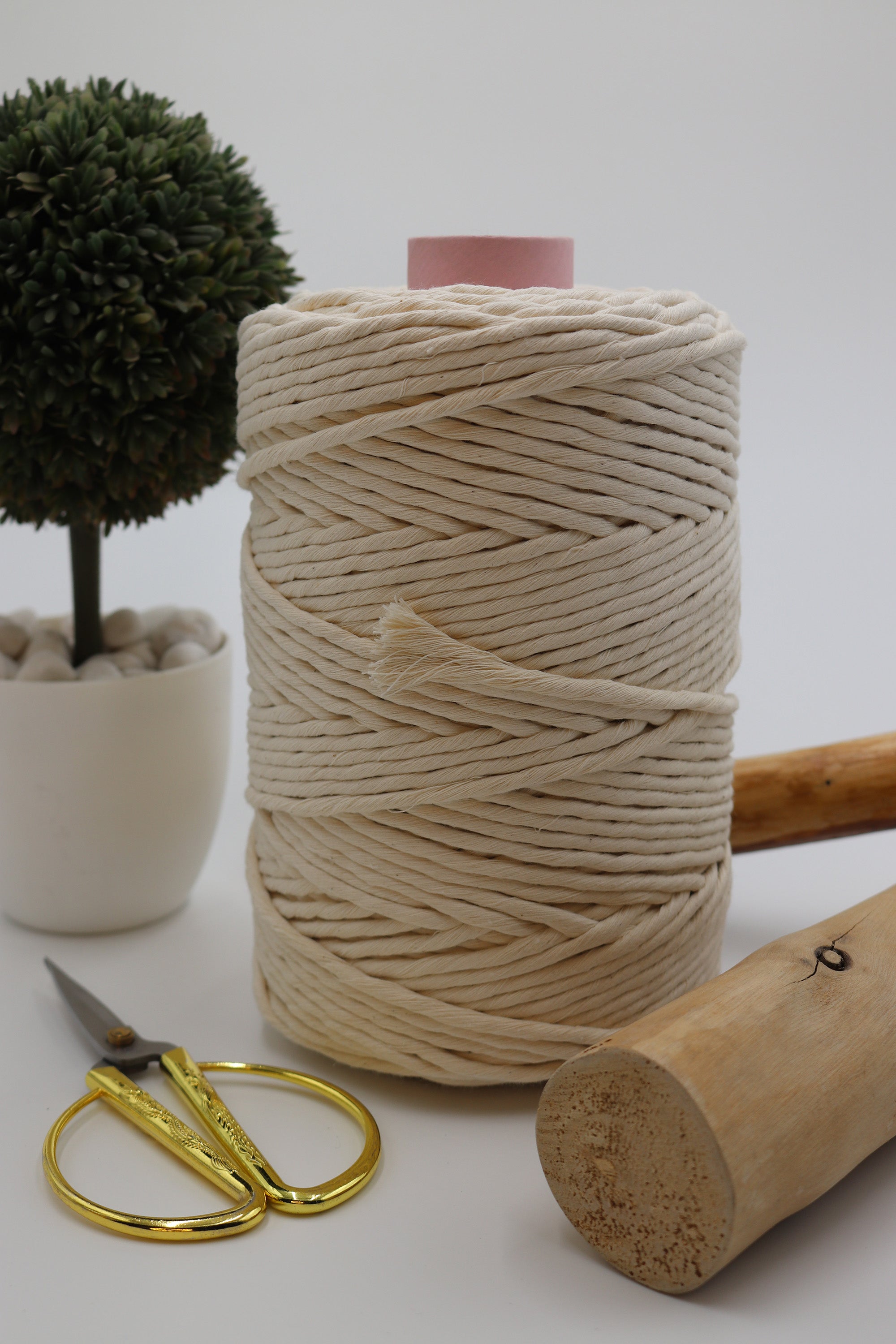 Algodón Peinado Natural Premium 5 mm Macramé