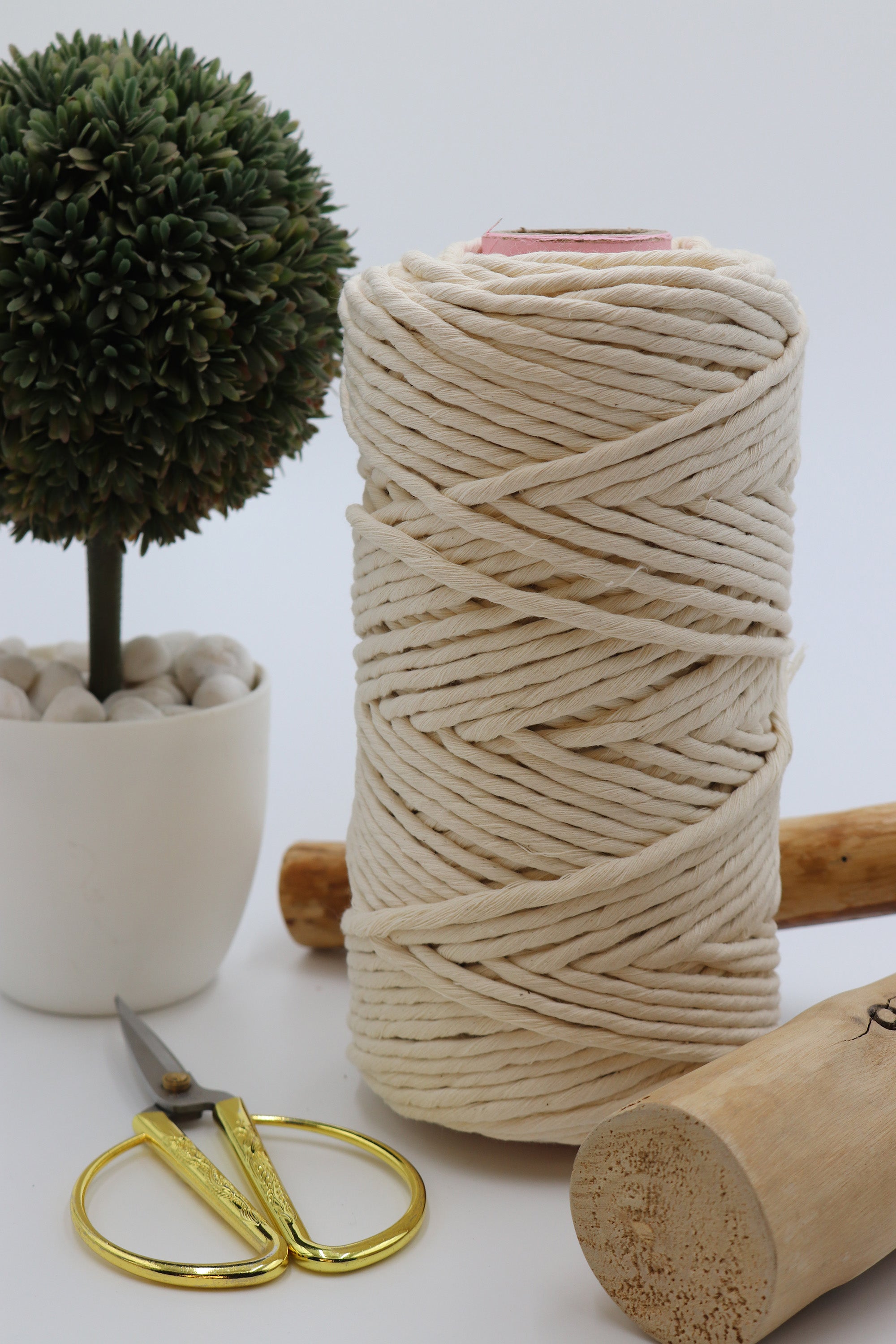 Algodón Peinado Natural Premium 5 mm Macramé