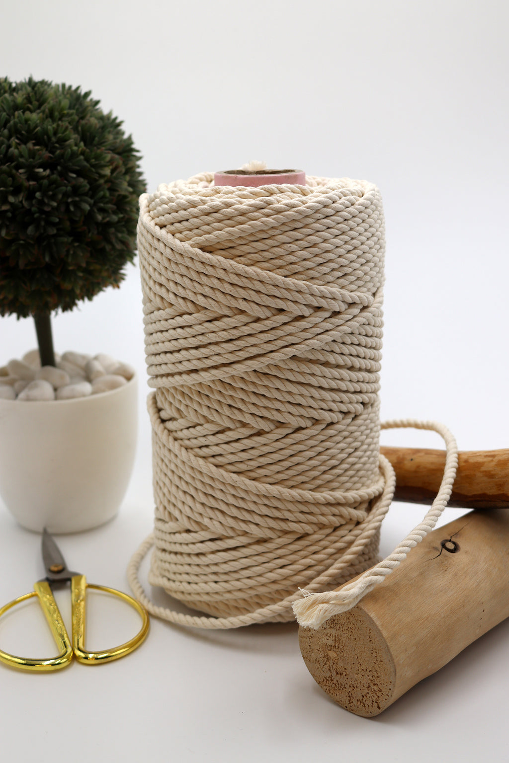 Algodón Torcido Natural Premium 4 mm Macramé