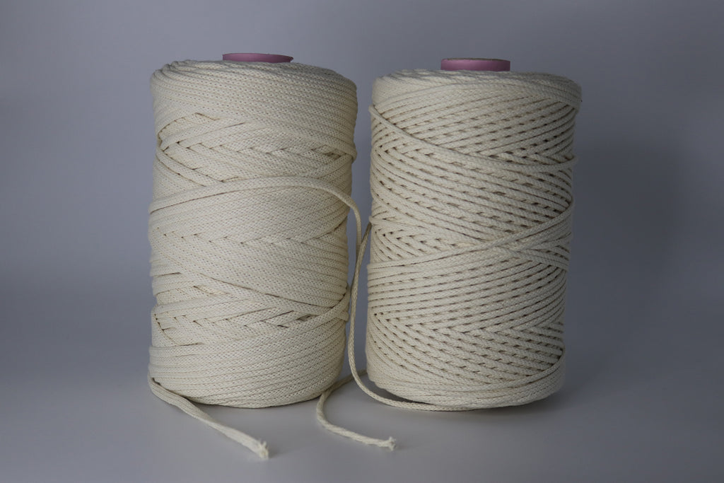 Algodón Natural Cordón Trenzado Premium 5 mm
