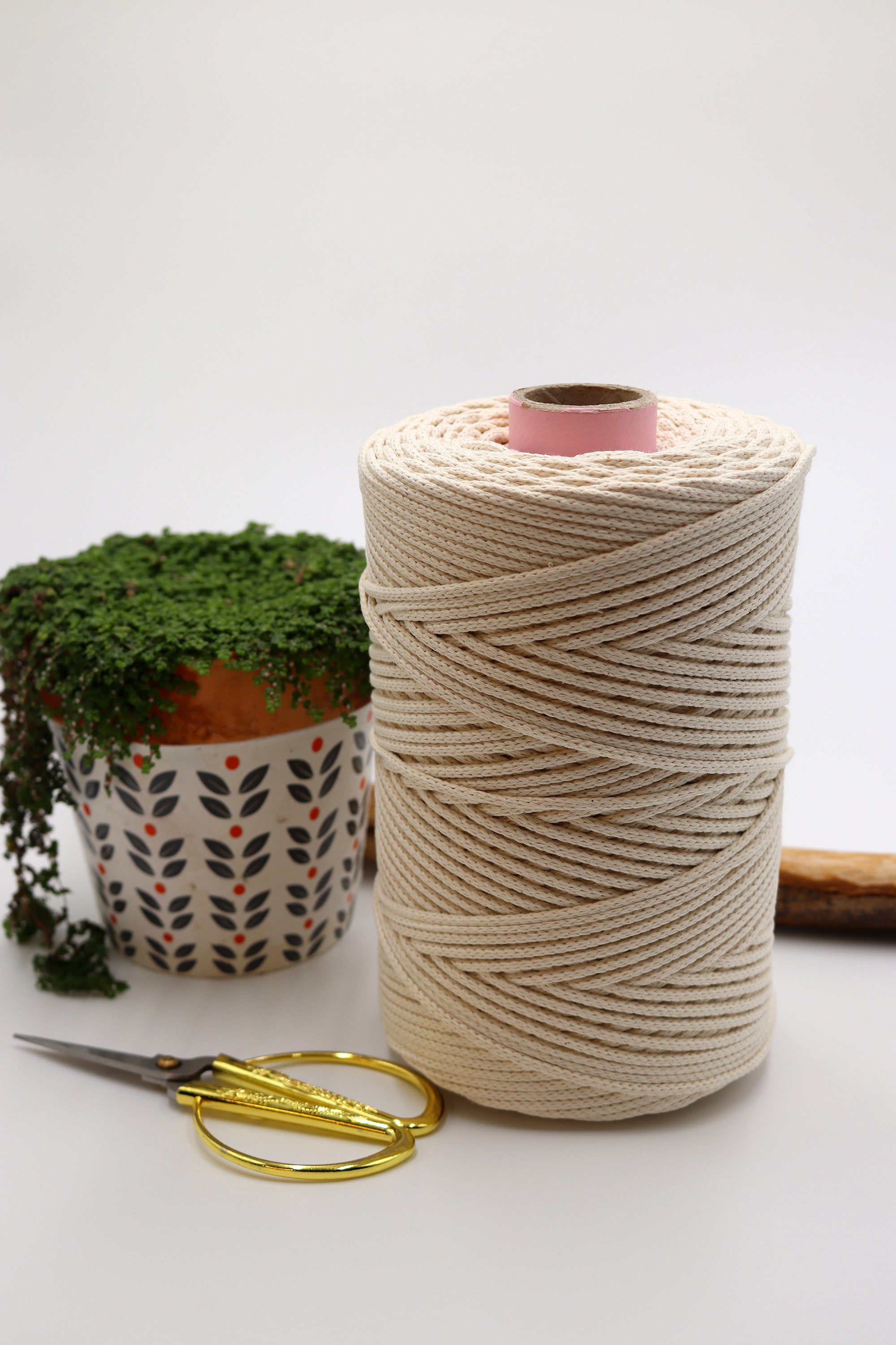 Algodón Trenzado Natural Premium 3 mm Macramé